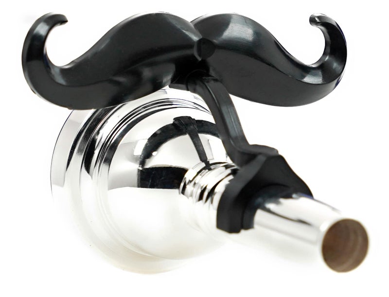 Brasstache - The Original Clip-on Mustache for Small Shank Trombone or Baritone Mouthpieces (Trombone/Baritone/Euphonium (Small)) - Image 1